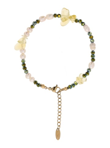 usha FESTIVAL Women Bracelet With Beads in Gold Emerald Yellow