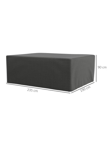 Outsunny Gartenmöbel Abdeckung,235L x 190B x 90H cm,Grau