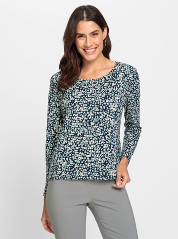 WITT WEIDEN Shirt in marine-jade-bedruckt