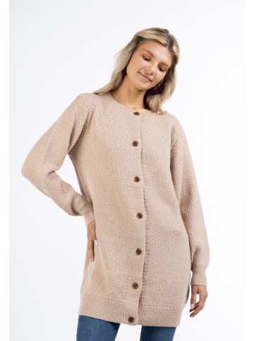 usha FESTIVAL Damen Damen Strickjacke Mit Knöpfen in Beige