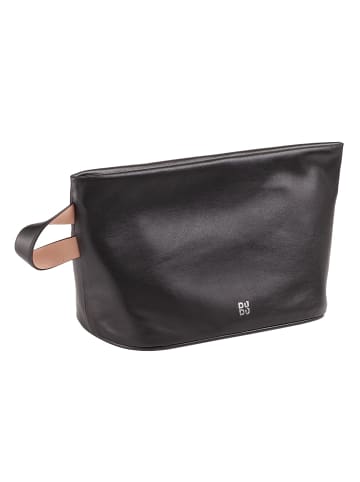 DuDu Fuerteventura Kosmetiktasche Leder 28 cm in schwarz rose