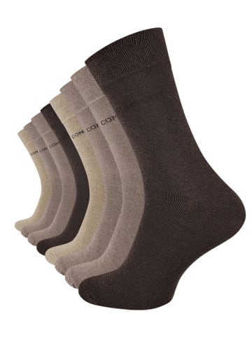 Cotton Prime® Socken COMFORT 8 Paar, ohne Gummibund in Brauntöne