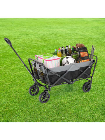 EASYmaxx Bollerwagen faltbar schwarz/grau grau