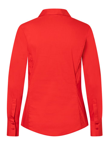 More & More klassische, schmale Langarm-Stretchbluse in tulip red