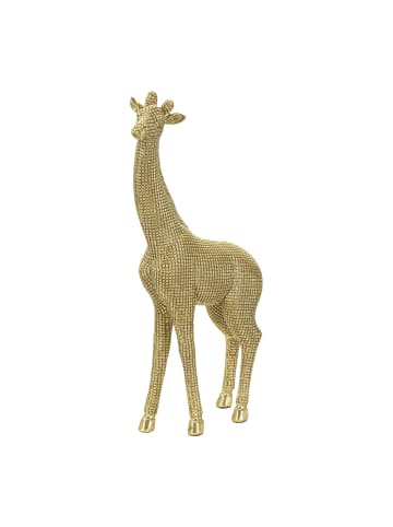 Mauro Ferretti Giraffenstatue aus goldenem Kunstharz, 19,8 x 8 x 40 cm