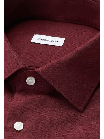 Seidensticker Flanellhemd Slim in Rot