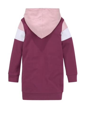 Kidsworld Sweatkleid in rosa-weiß-bordeaux