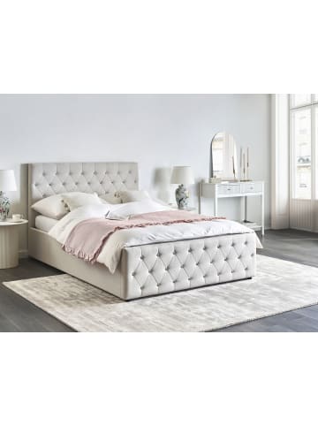 Beliani Doppelbett AMIENS in Beige - (W) 151 x (H) 109 x (L) 217 cm