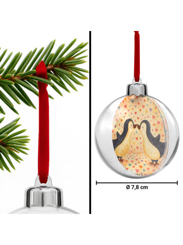 Mr. & Mrs. Panda christbaumkugel Pinguin Liebe Design ohne Spruch in Weiß