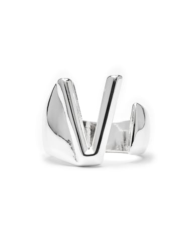 Luxenter Ring  mit Silberfinish – Alphabet
