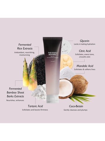 HARUHARU WONDER Reinigungsgel Black Rice Triple AHA Gentle Cleansing Gel, 100 ml
