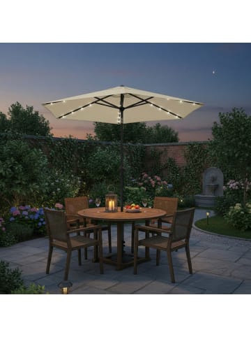 SONGMICS Sonnenschirm Sheld in Beige - (H)241 x Ø270 cm