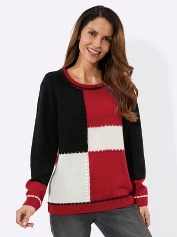 WITT WEIDEN Pullover in rot-schwarz