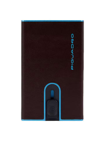 Piquadro Blue Square - Kreditkartenetui 11cc 10 cm RFID in mahogany