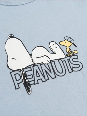 Snoopy Peanuts Snoopy Baby Strampler Overall Einteiler Langarm in blau
