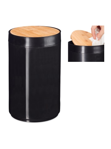 relaxdays 2 x Kosmetikeimer in Schwarz - 5,5 L