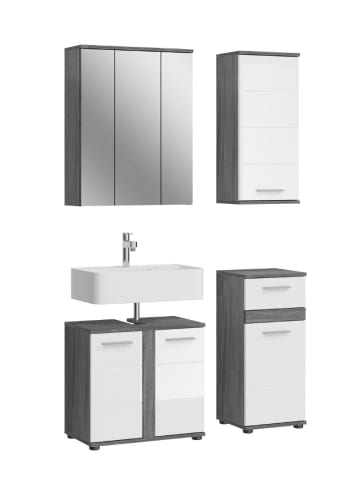 ebuy24 Badmöbelset Blake (4-teilig) Weiß 114 x 34 cm