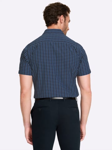 WITT WEIDEN Kurzarm-Hemd in marine-jeansblau-kariert
