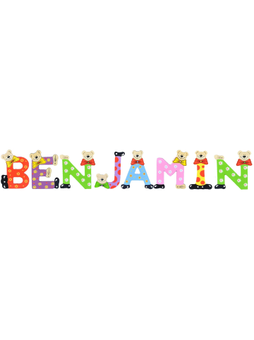 Playshoes Deko-Buchstaben "BENJAMIN" in bunt