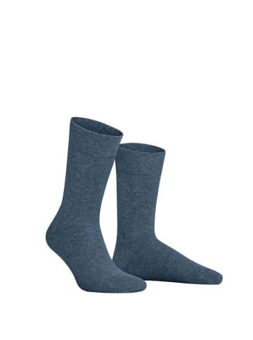 Hudson Socken Relax Cotton druckfreier Bund in Marine-mel.