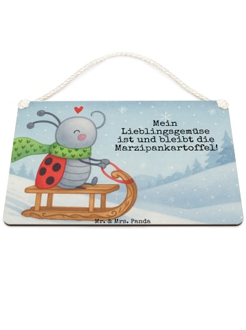 Mr. & Mrs. Panda Deko Schild Smörle Rodeln Design mit Spruch in Weiß