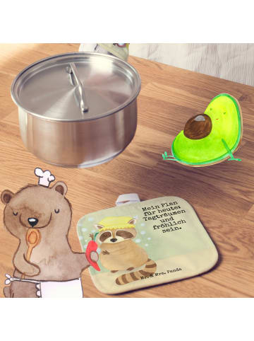 Mr. & Mrs. Panda topfhalter Waschbär Design mit Spruch in Weiß