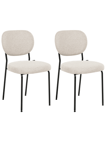 Beliani 2er-Set Esszimmerstuhl LOLETA in Beige