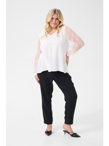 KAFFE curve Langarm-Bluse KCfreya A-shape in Chalk
