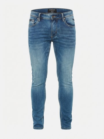 KOROSHI Schlanke strick-jeans aus denim in blau