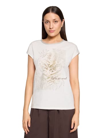 CARTOON Rundhals-Shirt mit Placement in Patch Cream /Khaki