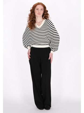 DreiMaster Klassik Women Sweater in offwhite black stripe