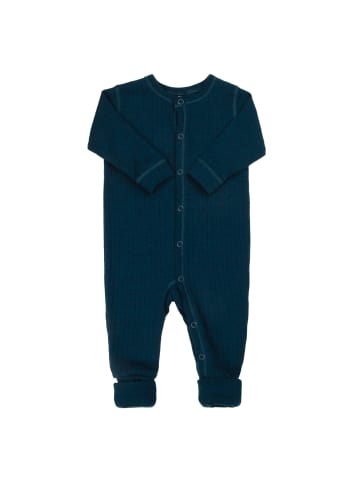 Joha Jumpsuit Schlafstrampler Merinowolle in dunkeltürkis