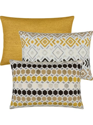 Erwin Müller Jacquard Kissenhülle 3er-Pack York in curry
