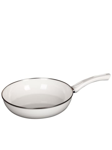 Riess Bratpfanne Emaille Ceramic Glas Pfanne in Weiß