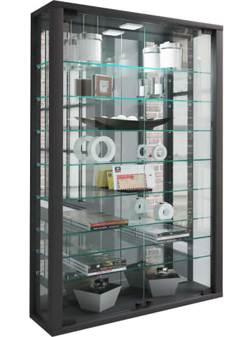 ebuy24 Vitrinenschrank VitrosaMini 5 Schwarz 59 x 18 cm