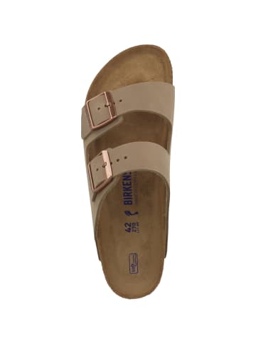 Birkenstock Sandale Arizona geöltes Nubukleder schmal in braun