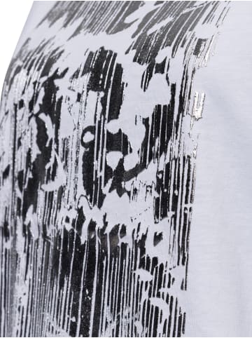 comma T-Shirt in weiß silber