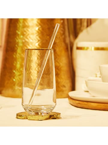 Butlers Longdrinkglas TOUCH OF GOLD 6er-Set in Durchsichtig