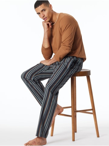 Schiesser Pyjamahose Mix & Relax in dunkelblau, blau