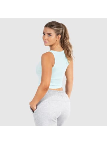 SMILODOX Crop Top Myrana in Hellblau