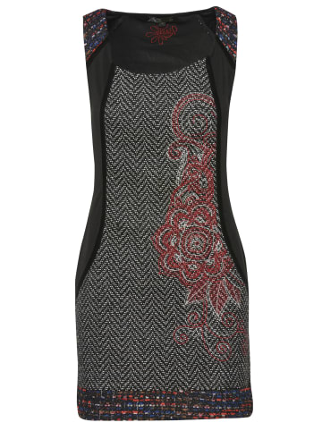 KOROSHI Kombiniertes besticktes Kleid in rot