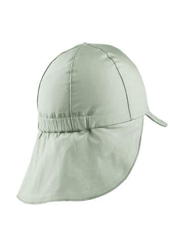 Sterntaler Schirmmütze mit Nackenschutz uni in hellgrün
