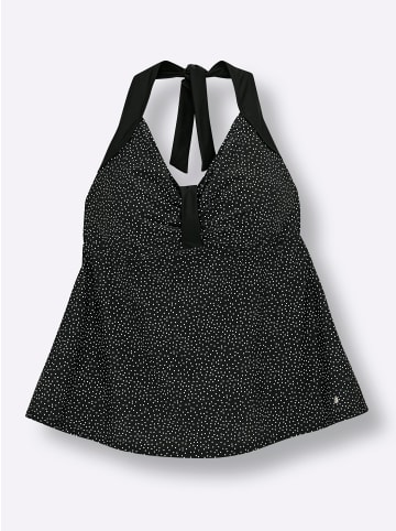 sheego Tankini-Oberteil in schwarz-weiß-getupft