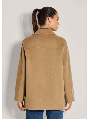 MADELEINE Eleganter Wollmantel mit Kaschmir in caramel