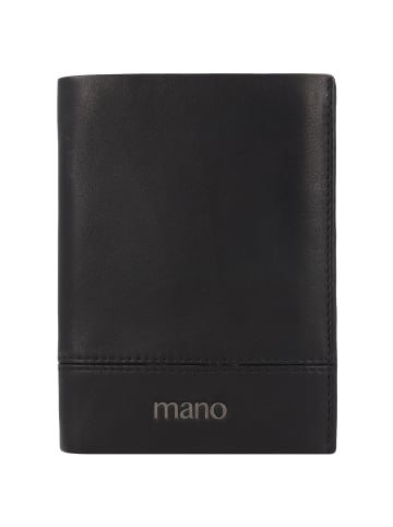 mano Don Romeo Geldbörse RFID Leder 9 cm in schwarz