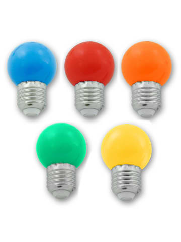 SATISFIRE Garten Party Lichterkette Illu 20 bunte LED Kugellampen 10m weiß