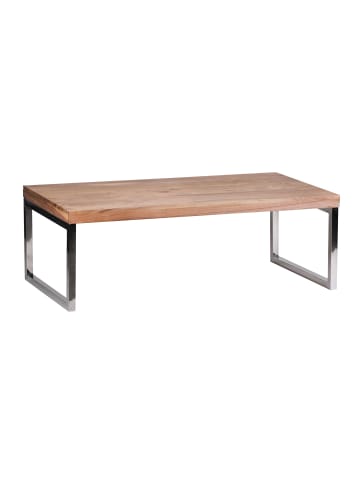 KADIMA DESIGN Couchtisch Massivholz | Akazie, 120cm, Dunkelbraun, Landhaus in Beige