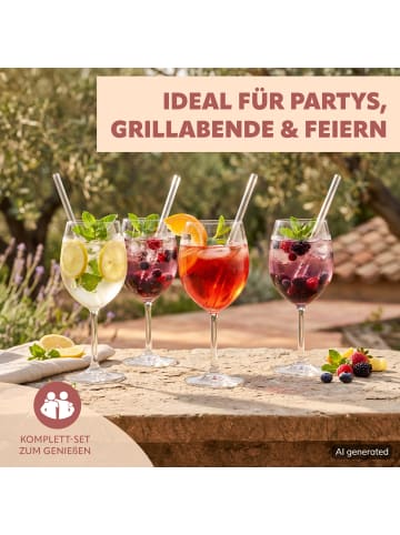 bremermann 6er Glas-Trinkhalme in gerader Form