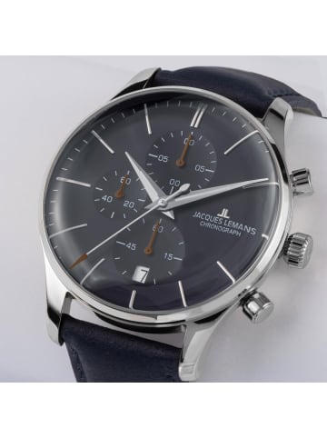 Jacques Lemans Herrenuhr Chronograph London Blau