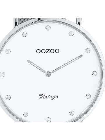 Oozoo Armbanduhr Oozoo Vintage Series silber groß (ca. 40mm)